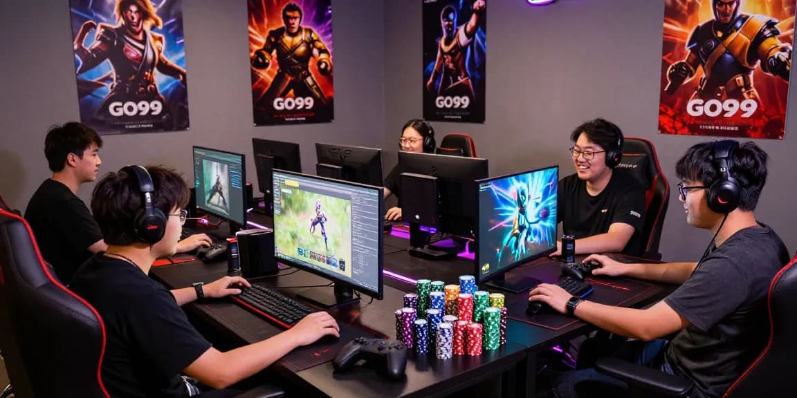 Players enjoying thrilling games at GO99, showcasing excitement and competitive spirit in a vibrant gaming environment.