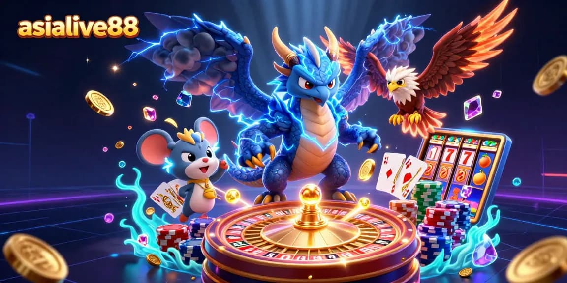 Spin and win big with asialive88 featuring vibrant casino elements and dynamic action.
