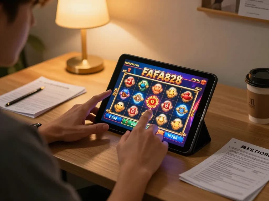 การเล่นเกมบนมือถือที่ FAFA828 คาสิโนที่มีอินเตอร์เฟซสล็อตเกมที่สดใสและการตั้งค่าที่อบอุ่น