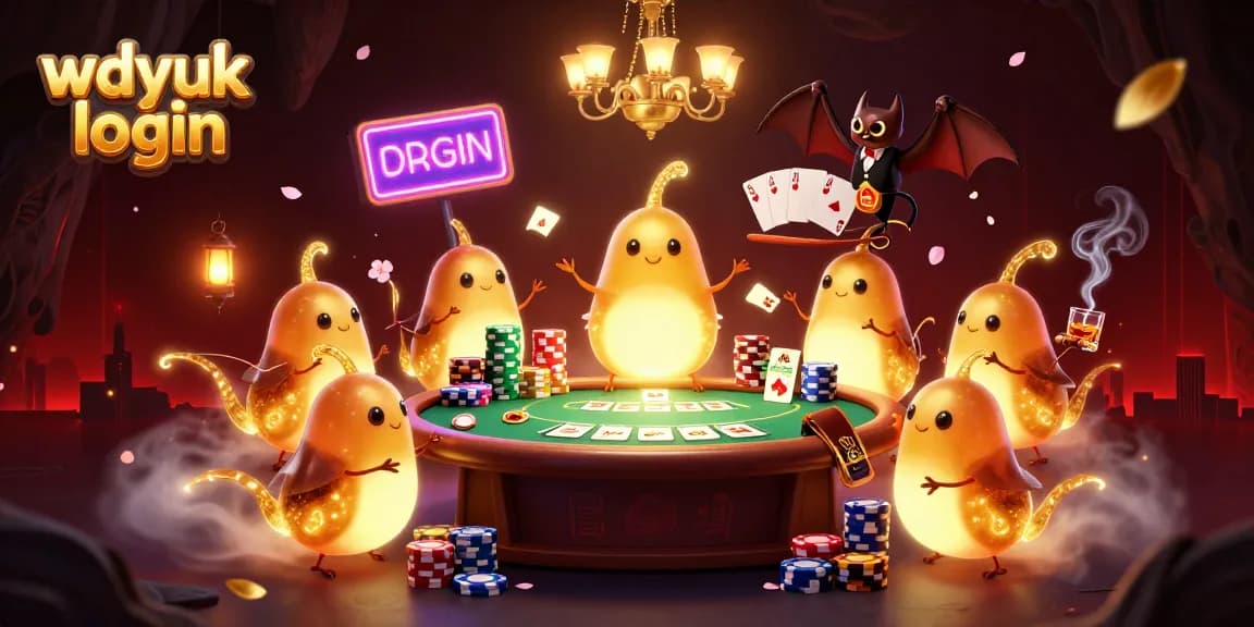 Experience vibrant gameplay at wdyuk login featuring glowworms and a bat dealer in a casino setting.