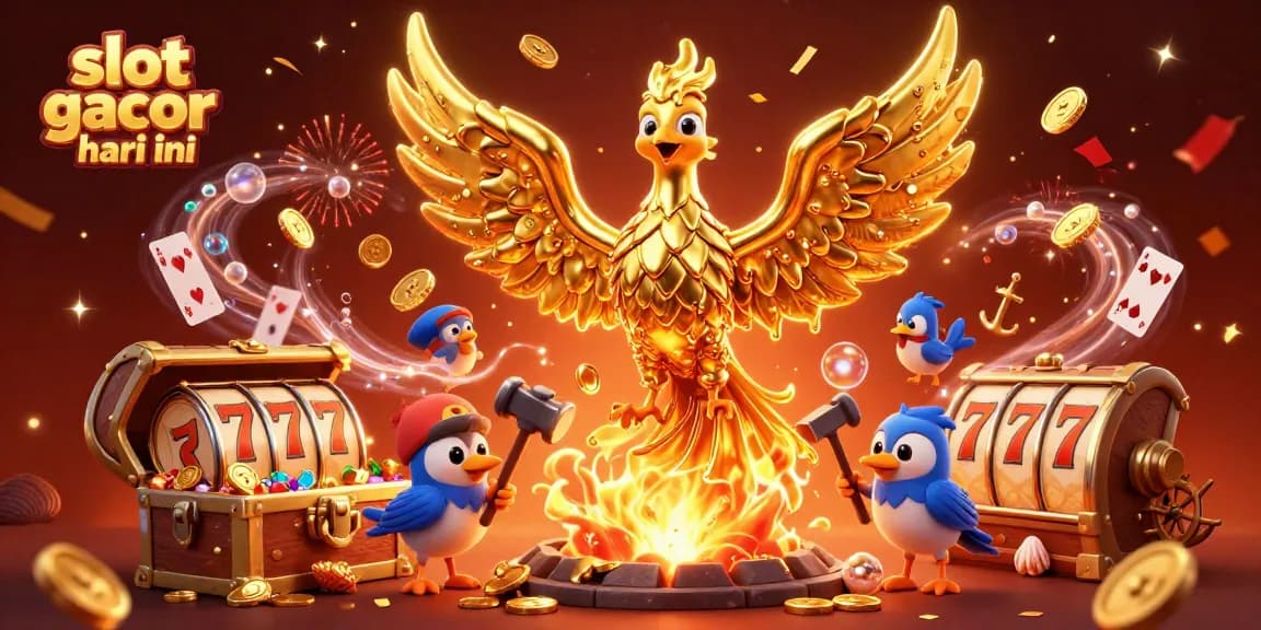 Experience the thrilling excitement of slot gacor hari ini with golden phoenix and festive casino elements