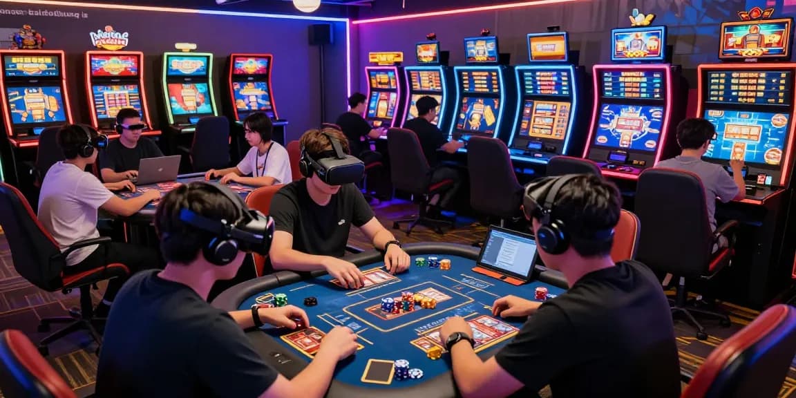 Engaged players enjoying various games in an immersive environment showcasing gamebaidoithuong is excitement.