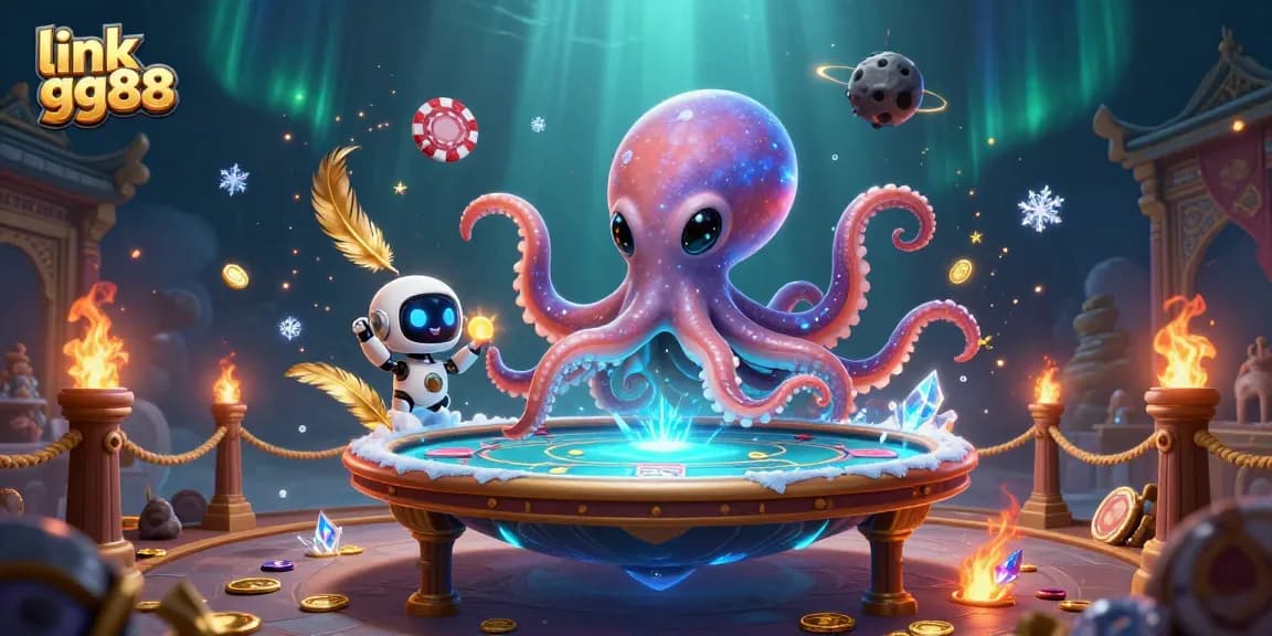 Experience thrilling games at link gg88 with a captivating 3D alien octopus dealer setting the stage.