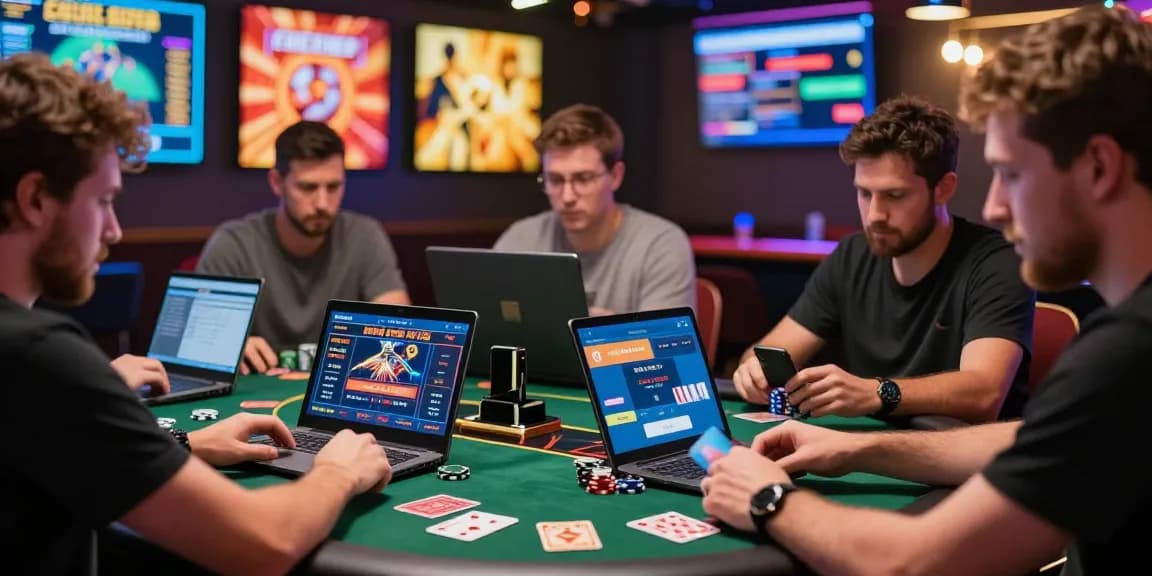 Exciting esports da sorte betting environment with players engaging on mobile and desktop devices.