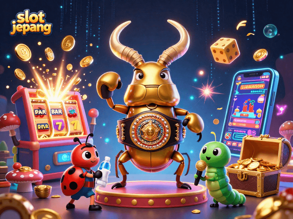 Experience thrilling wins with slot jepang, featuring vibrant characters amid a jackpot explosion.