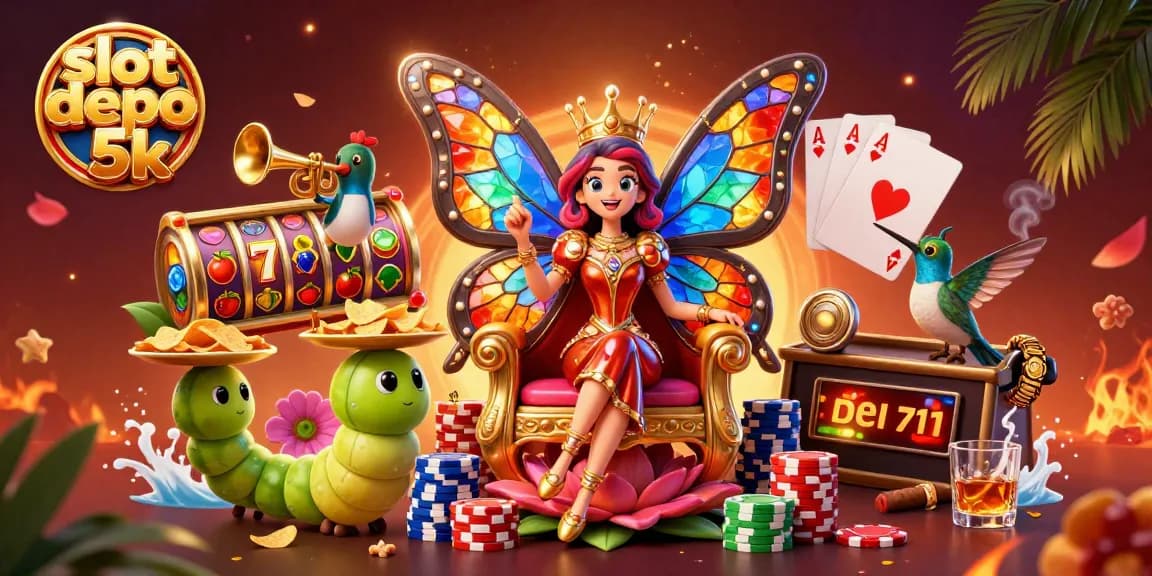 Menghadirkan slot depo 5k dengan ratu kupu-kupu berwarna-warni dan elemen kasino yang megah.