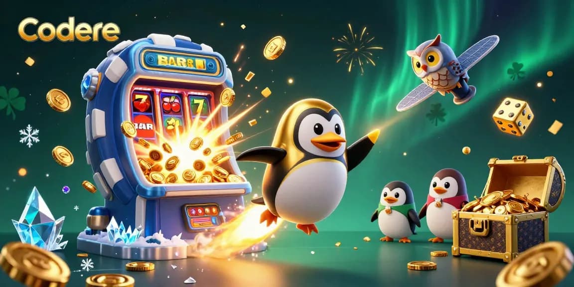 Experience Codere with a fantastic golden penguin adventure, bursting with casino excitement and jackpots.