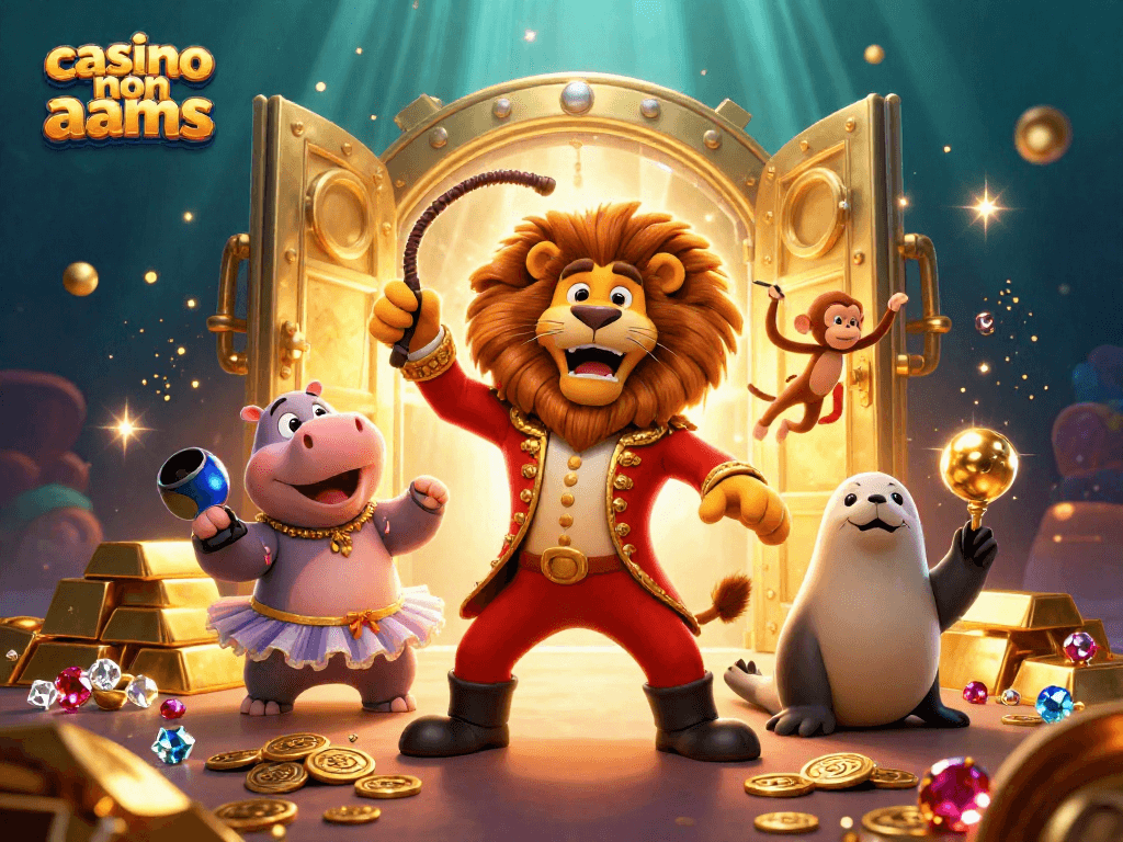Gioca nei casino non aams con il leone, l'ippopotamo e la scimmia in un'illusione 3D.