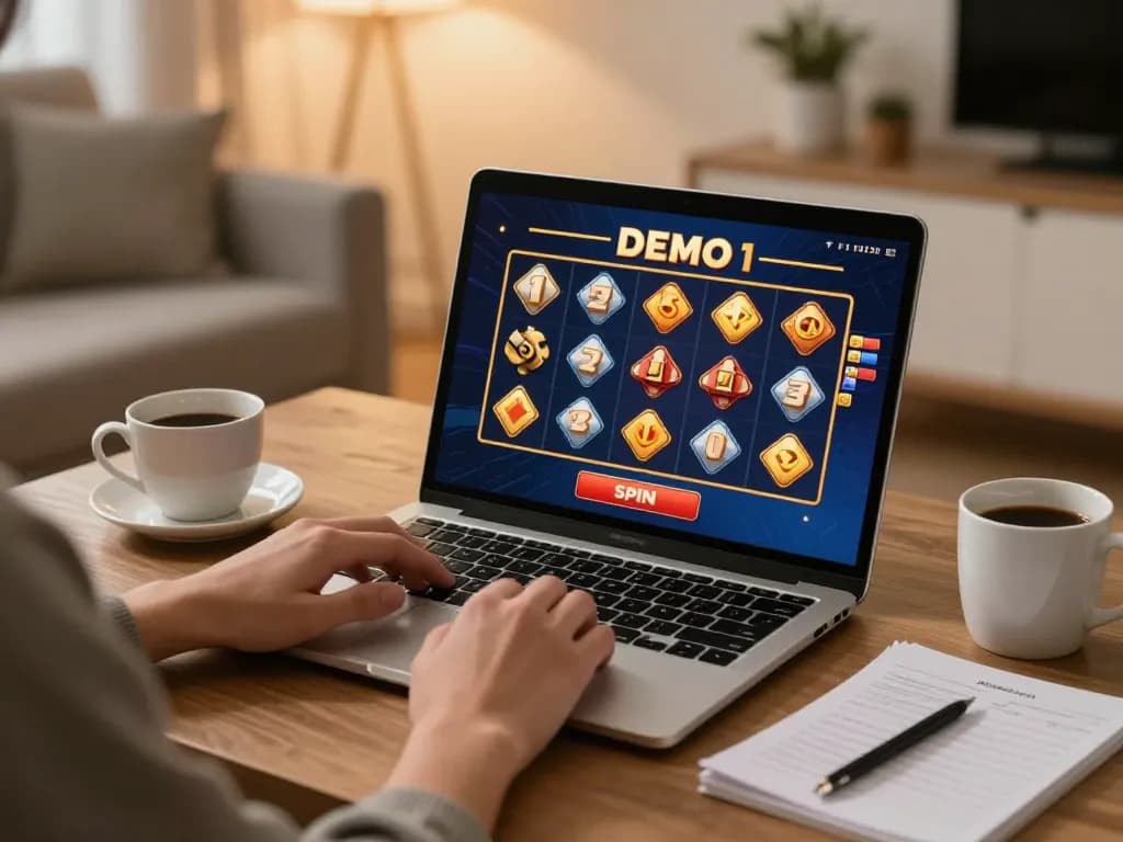 Berkelindan dengan permainan Slot Demo di laptop sambil menerapkan strategi permainan yang bertanggung jawab.