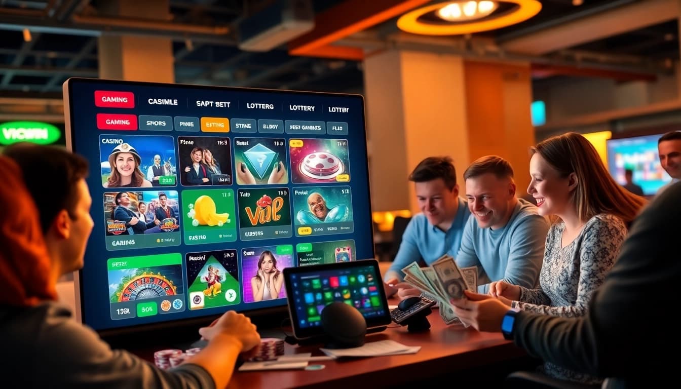 VICWIN online gaming platform showcasing diverse players enjoying casino games and betting.