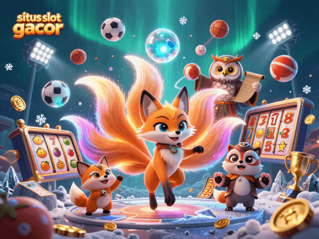 Experience the excitement of situs slot gacor with vibrant elements like glowing spirits and dynamic gaming action.