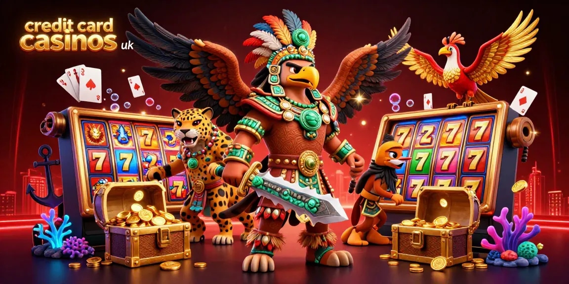 Experience credit card casinos uk with an engaging 3D illustration featuring vibrant casino elements.