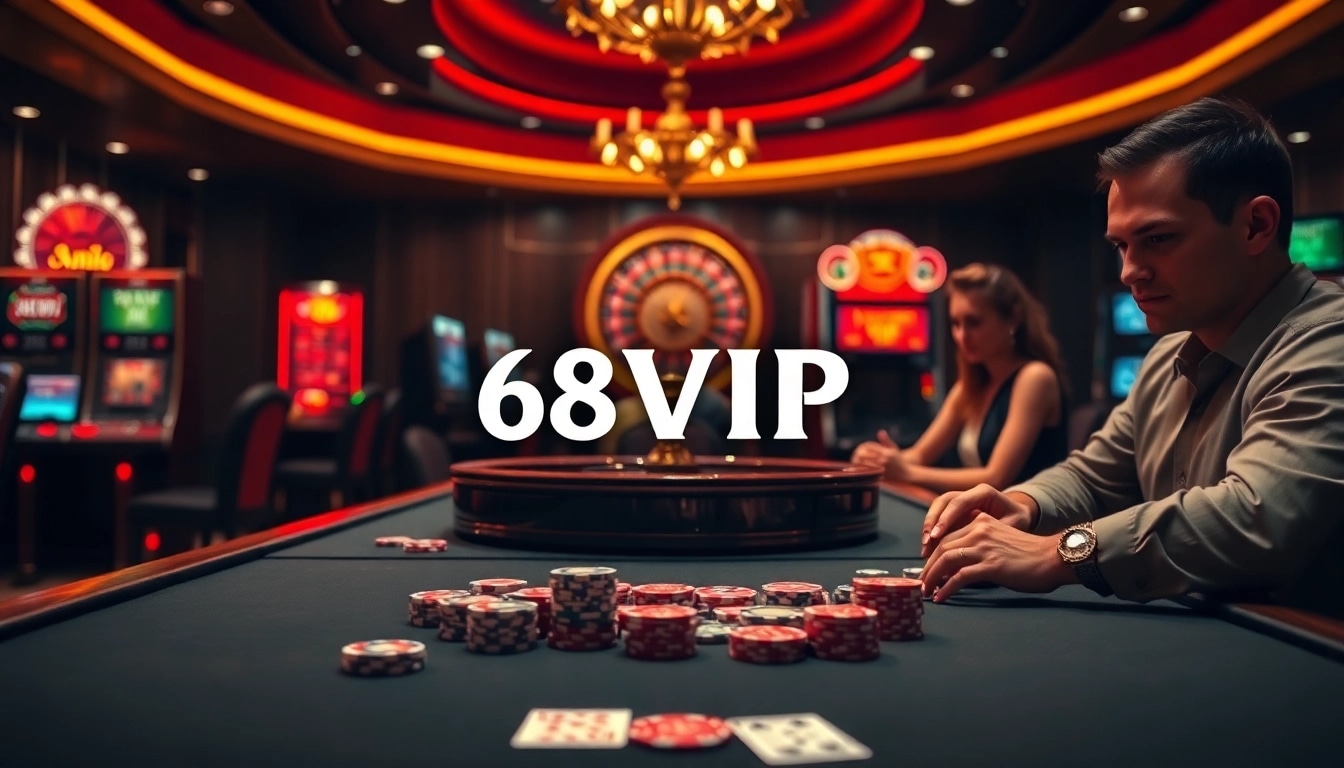 Experience the thrill of betting at 68VIP’s luxurious casino tables with engaging games.
