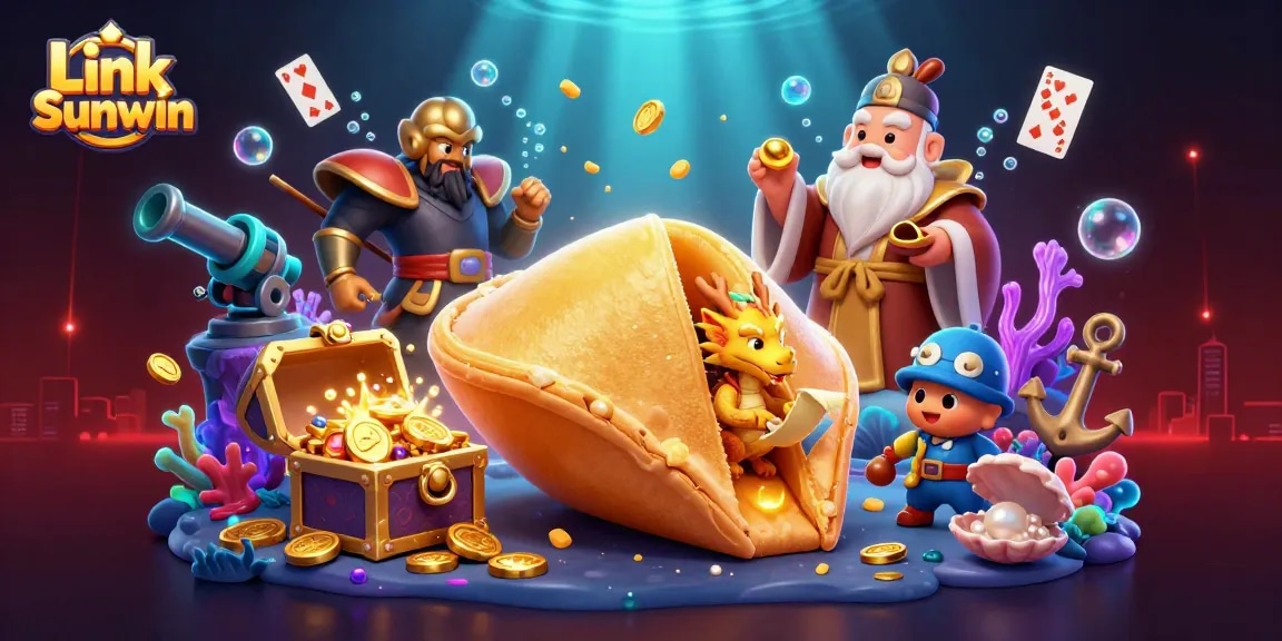 Engage in thrilling gameplay with Link Sunwin as gold coins and treasures explode in a vibrant 3D scene.