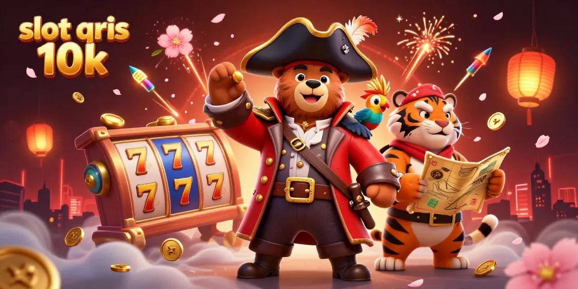 Engage in thrilling gameplay with slot qris 10k, featuring vibrant cartoon characters and dynamic game elements.