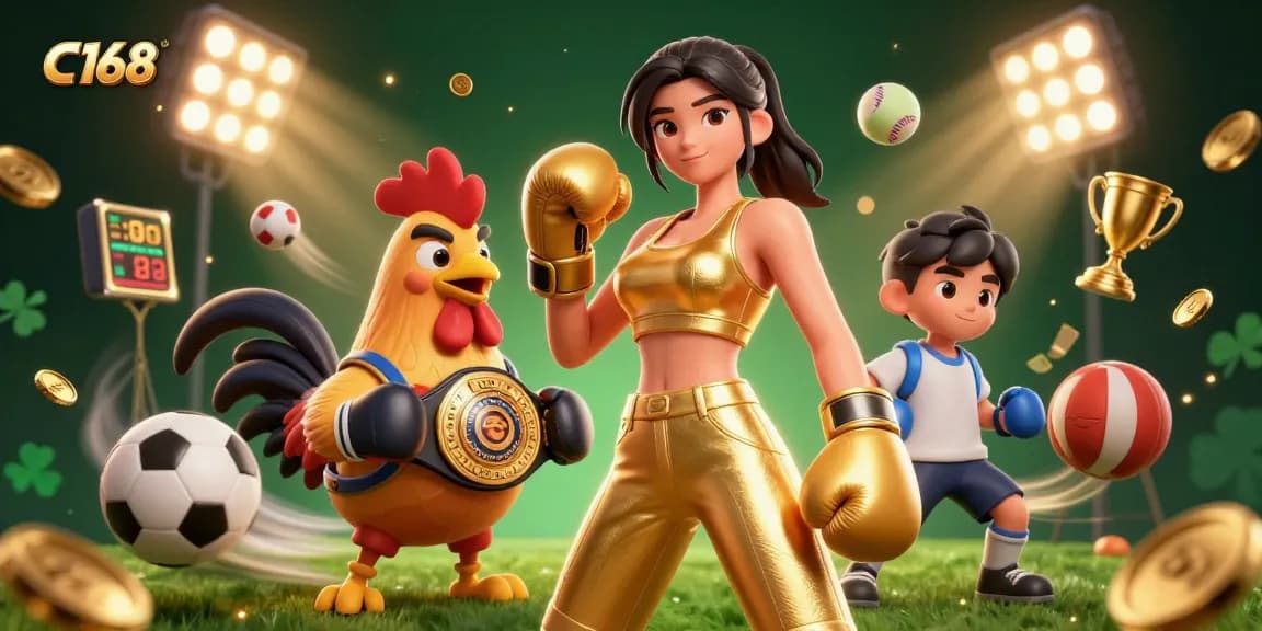 Experience the excitement of C168 gaming with dynamic characters and immersive casino elements.