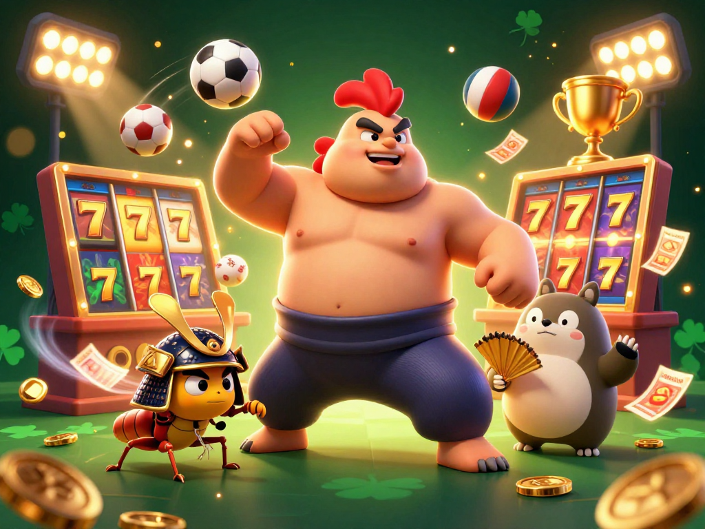 Engage with slot gacor for exciting gaming at this dynamic casino illustration featuring vibrant characters.