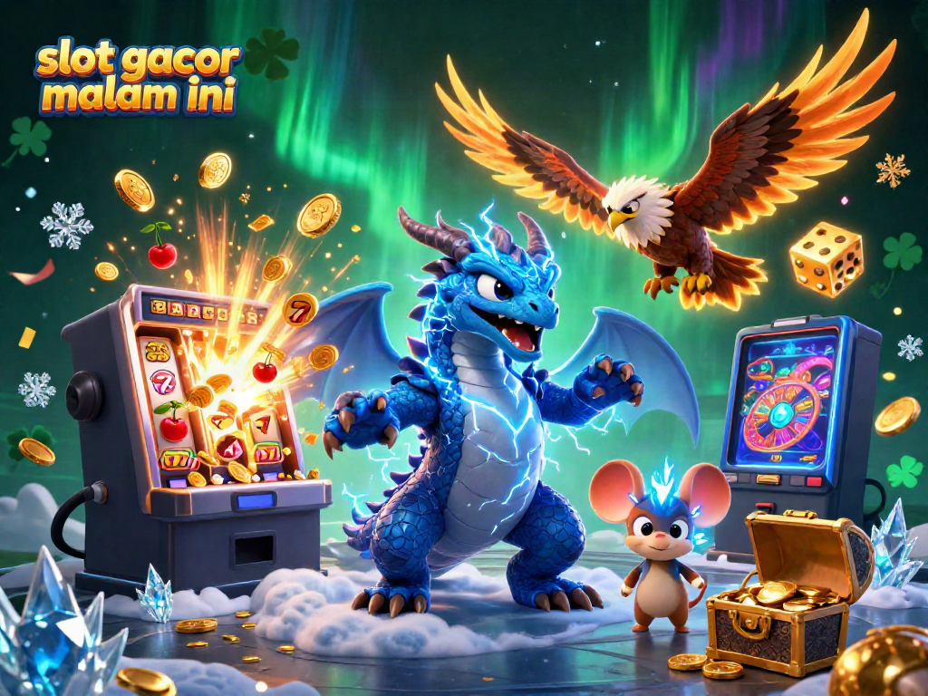 Memenangkan permainan slot gacor malam ini dengan pencitraan naga dan simbol keberuntungan yang memukau.