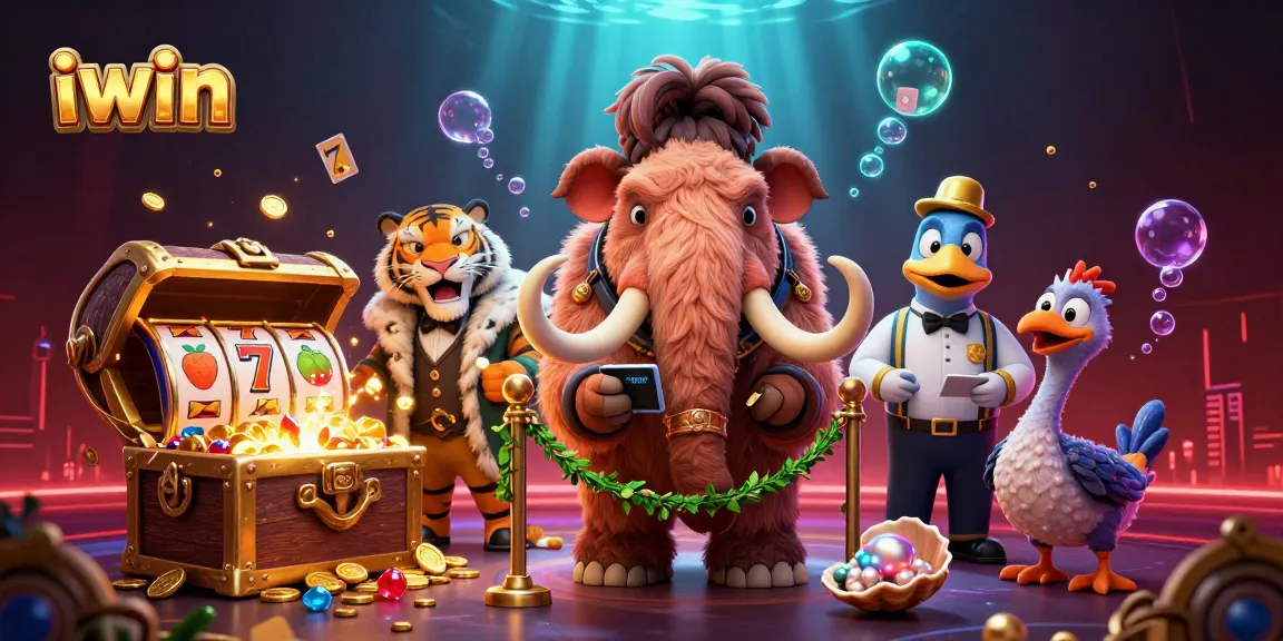 Experience the excitement of iwin with a vibrant casino scene featuring unique characters and elements.