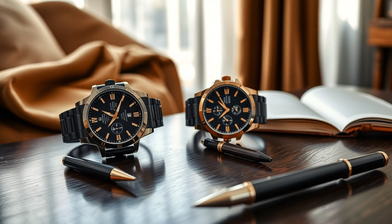 Showcasing exquisite replica watches on a luxurious wooden table, emphasizing craftsmanship and elegance.