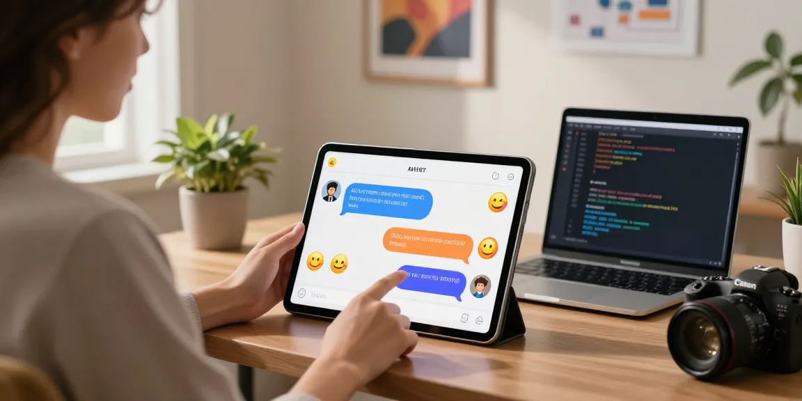 Engaging AI spicy talk with a user in a cozy digital conversation setting.
