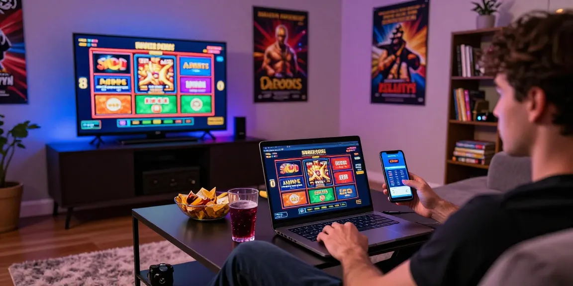 Exciting online gaming experience on laptop with lotus365 and vibrant casino games.