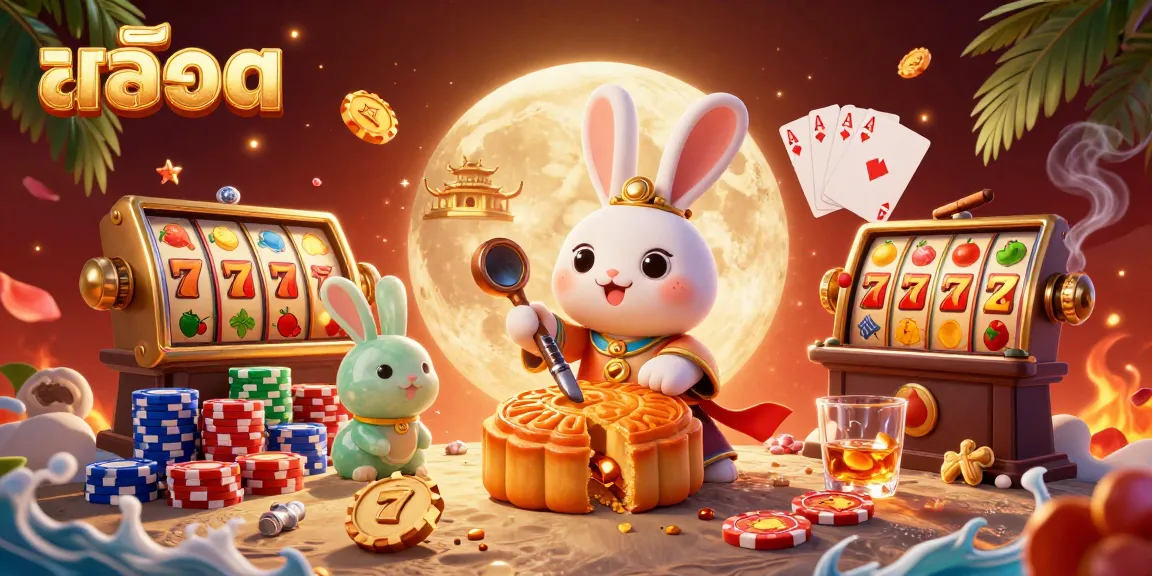 Engage with the exciting world of สล็อต, featuring vibrant 3D elements like poker chips and dynamic slot machines.