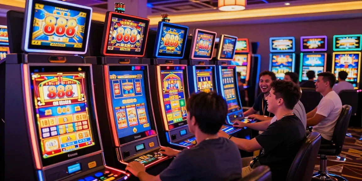 Engaged players enjoying slot88 games in a vibrant casino atmosphere.