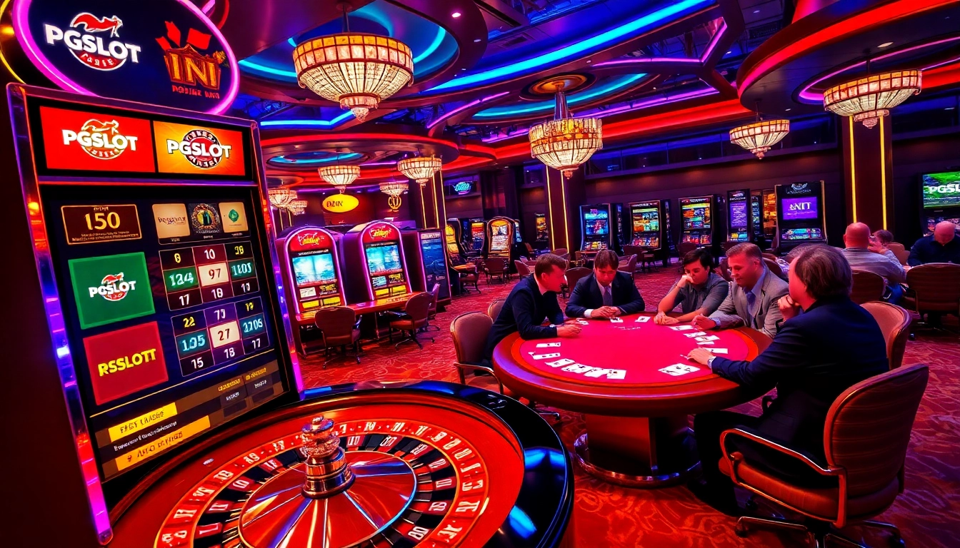 Engage with thrilling gameplay at PGSLOT IN featuring vibrant slot machines and roulette.
