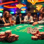 Experience the excitement of Blackjack Casino with vibrant game setups and players in action.