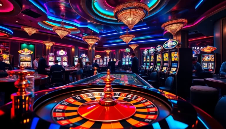 Players enjoying the excitement of 222bd in a vibrant casino setting.