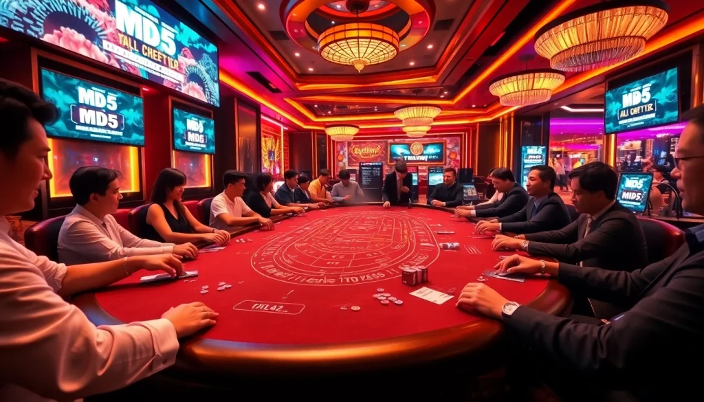 Exciting game scene at https://taixiumd5.world featuring Tài Xỉu MD5 with players betting and engaging.