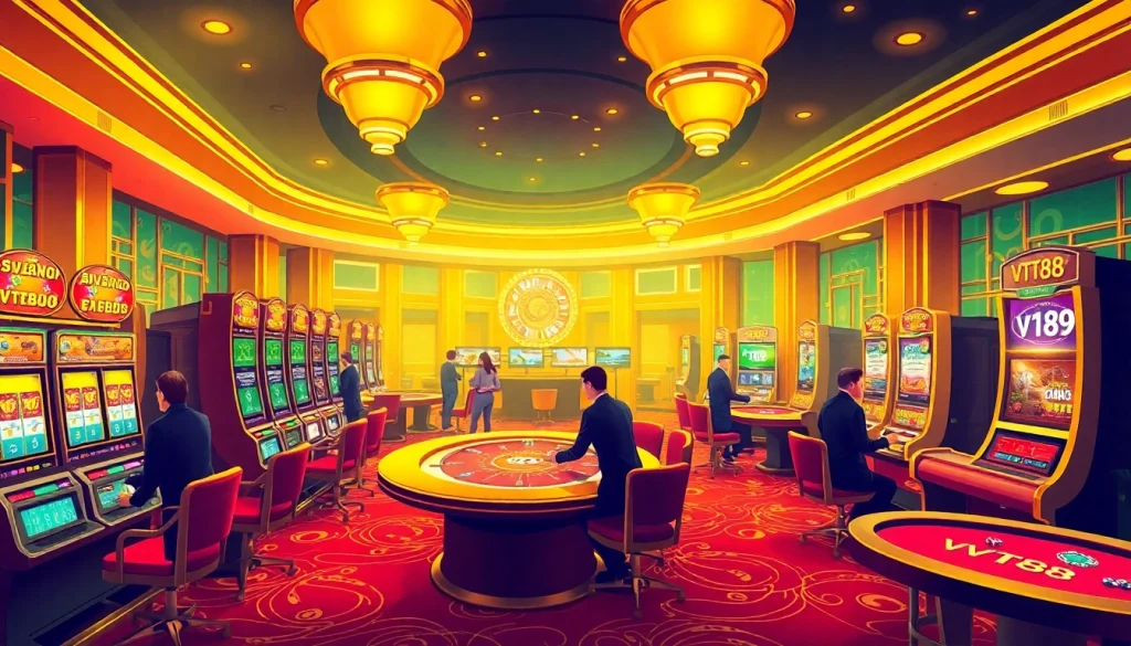 Engaging gamblers enjoying a luxurious gaming experience at vt88 casino.