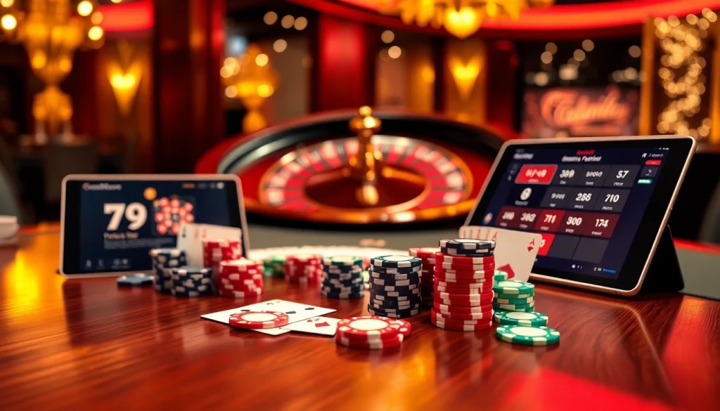 79king features an exciting poker table setup with bright chips and cards, immersing players in thrilling gameplay.