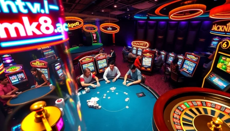 Players enjoying table games and slots at https://mk8.ac/, showcasing thrilling casino excitement.
