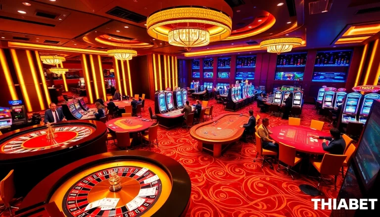 Experience the thrill of online gambling at https://thabet.vegas/ with vibrant casino visuals for immersive play.