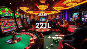 Experience winning moments at 22JL casino with exciting games and vibrant roulette wheels.