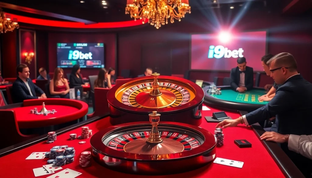 Experience the thrill of i9bet with vibrant casino tables full of excitement and action.