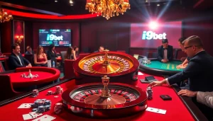 Experience the thrill of i9bet with vibrant casino tables full of excitement and action.