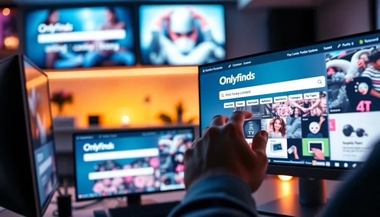 Discover OnlyFans creators easily through the OnlyFans Search interface on a sleek digital workspace.