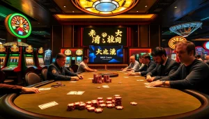 תחווה את ההתרגשות של רמי אונליין בסביבת קזינו מרתקת הכוללת משחקי פוקר ומכונות מזל.