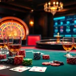 High-stakes poker table at https://www.eejl88888.com/ showcasing vibrant chips and elegant cards.