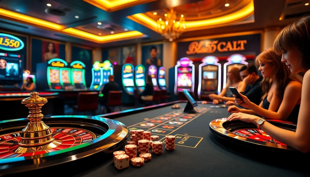 Engaged players enjoying exciting online gambling experiences at Bl555 casino.